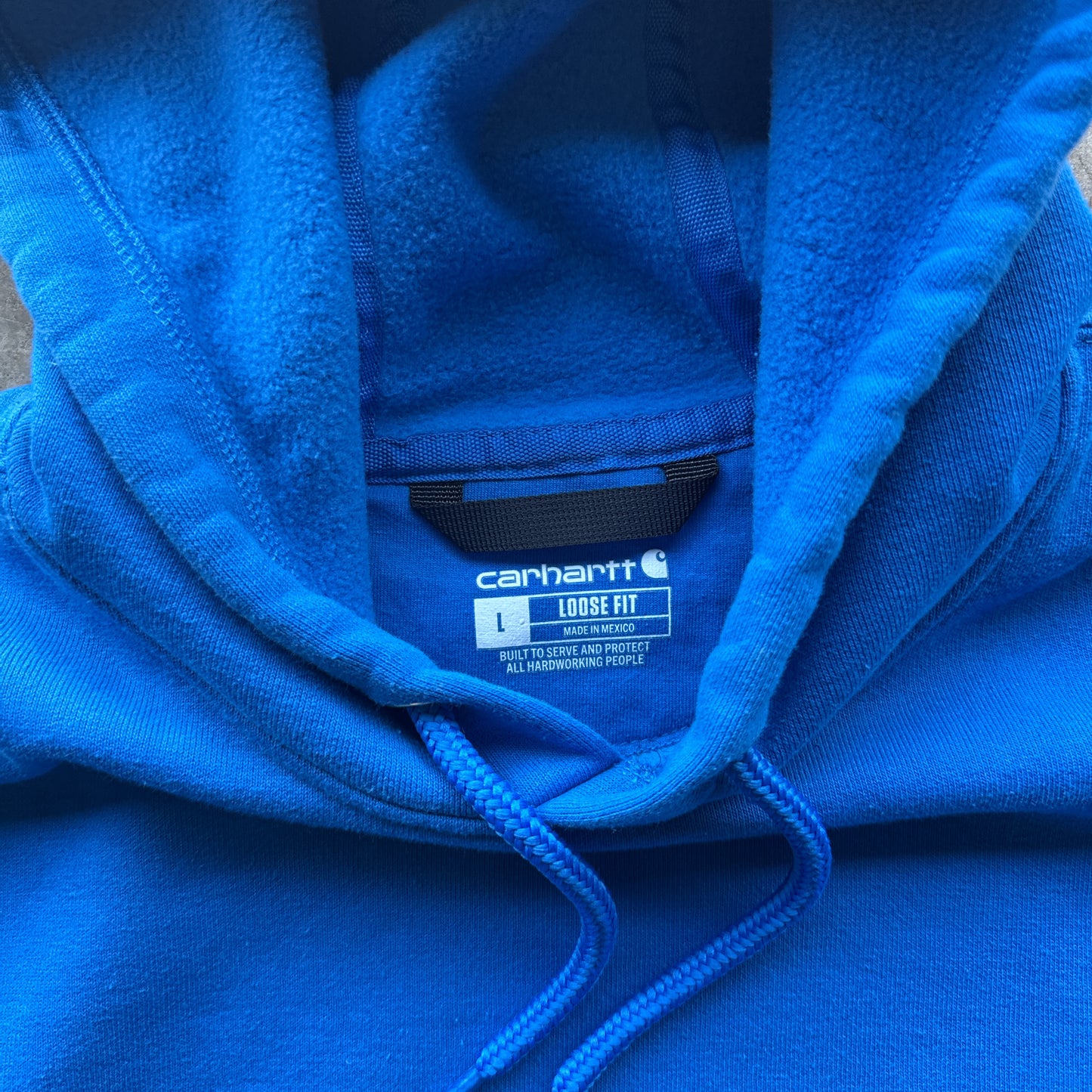 Blue Vintage Carhartt Hoodie - L