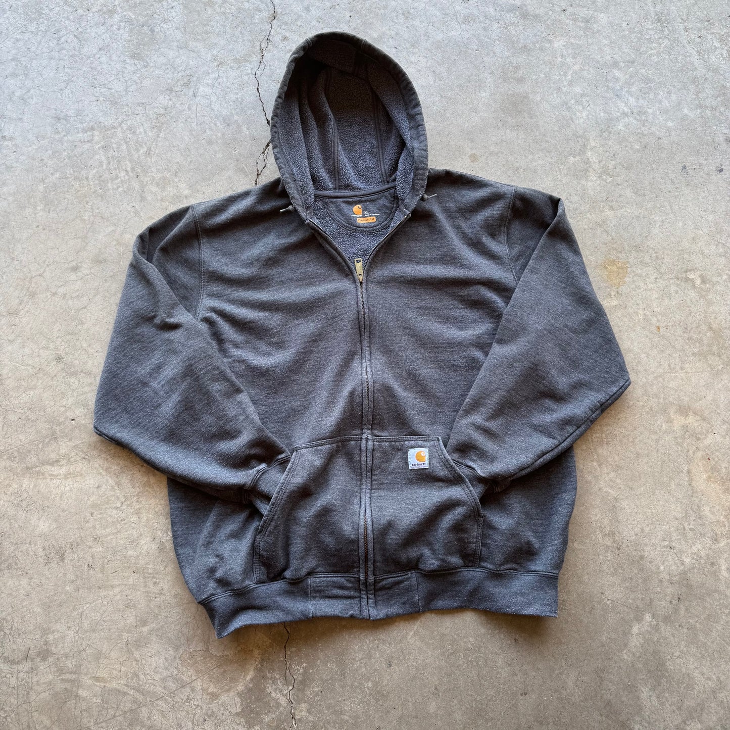 Vintage Light Grey Carhartt ZipUp - XL