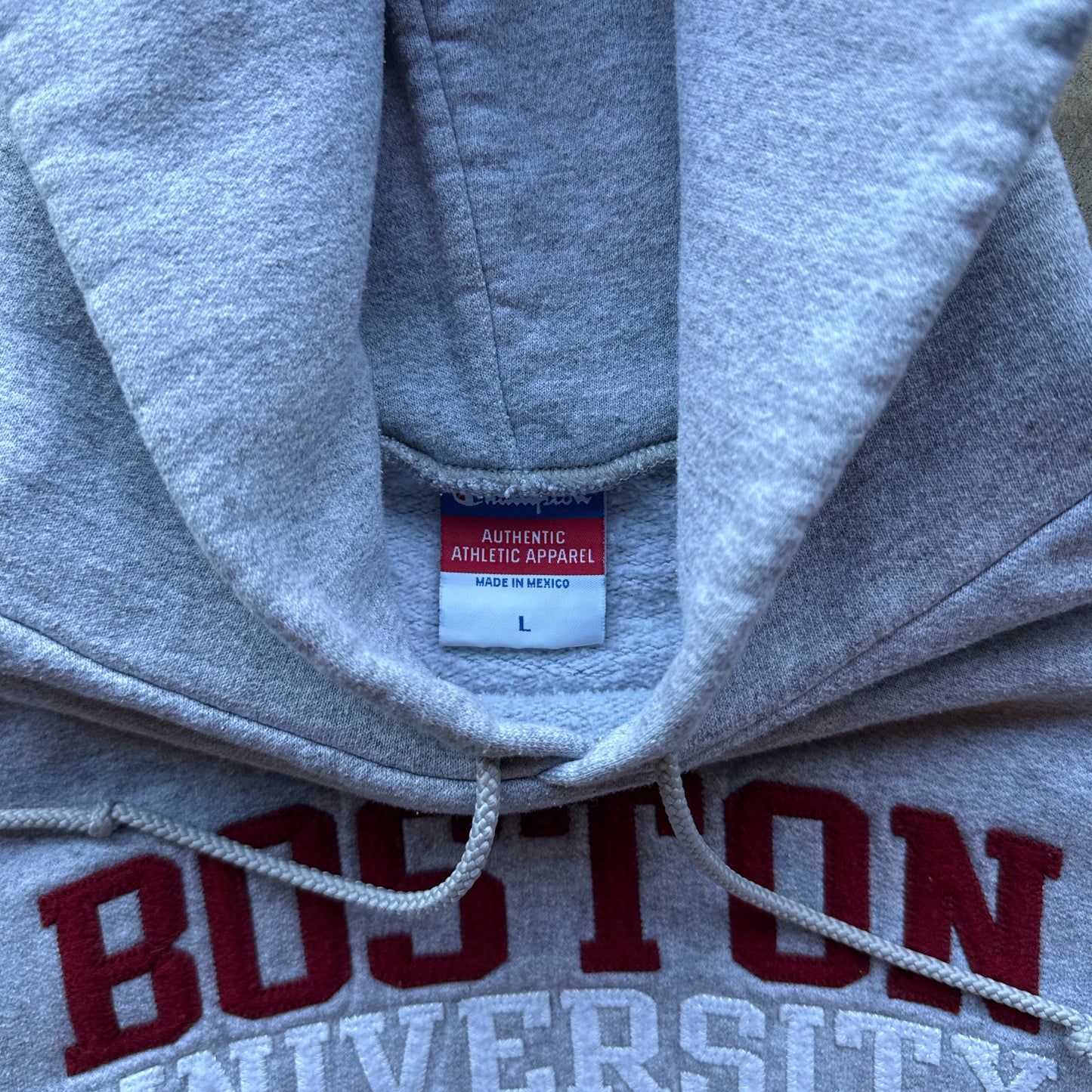 Vintage Boston University Hoodie - L