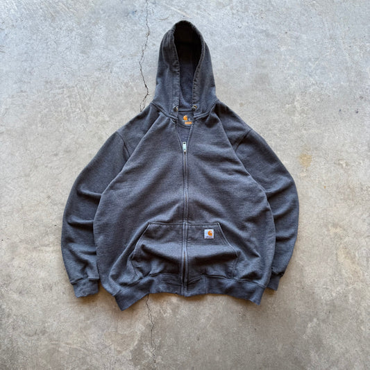 Vintage Light Grey Carhartt ZipUp - XL