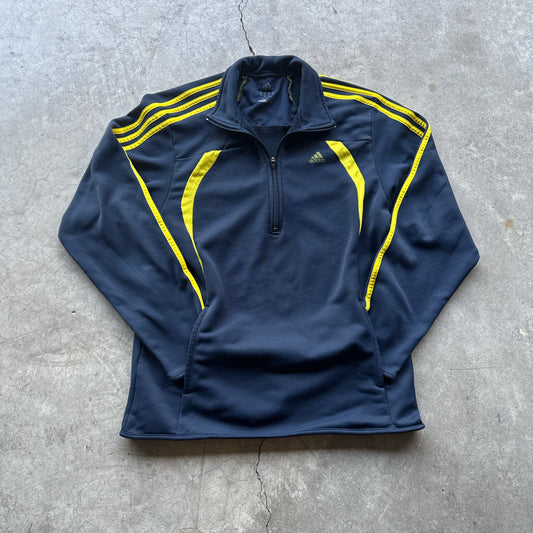 Vintage Adidas Yellow Striped Track Jacket - L