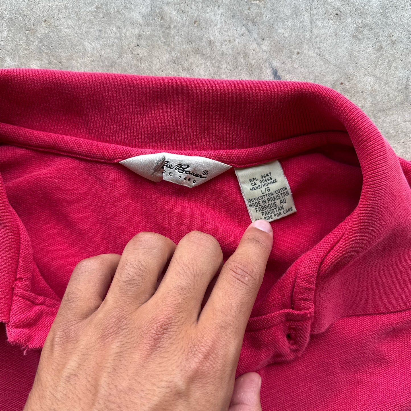 Eddie Bauer Red Polo Shirt - L