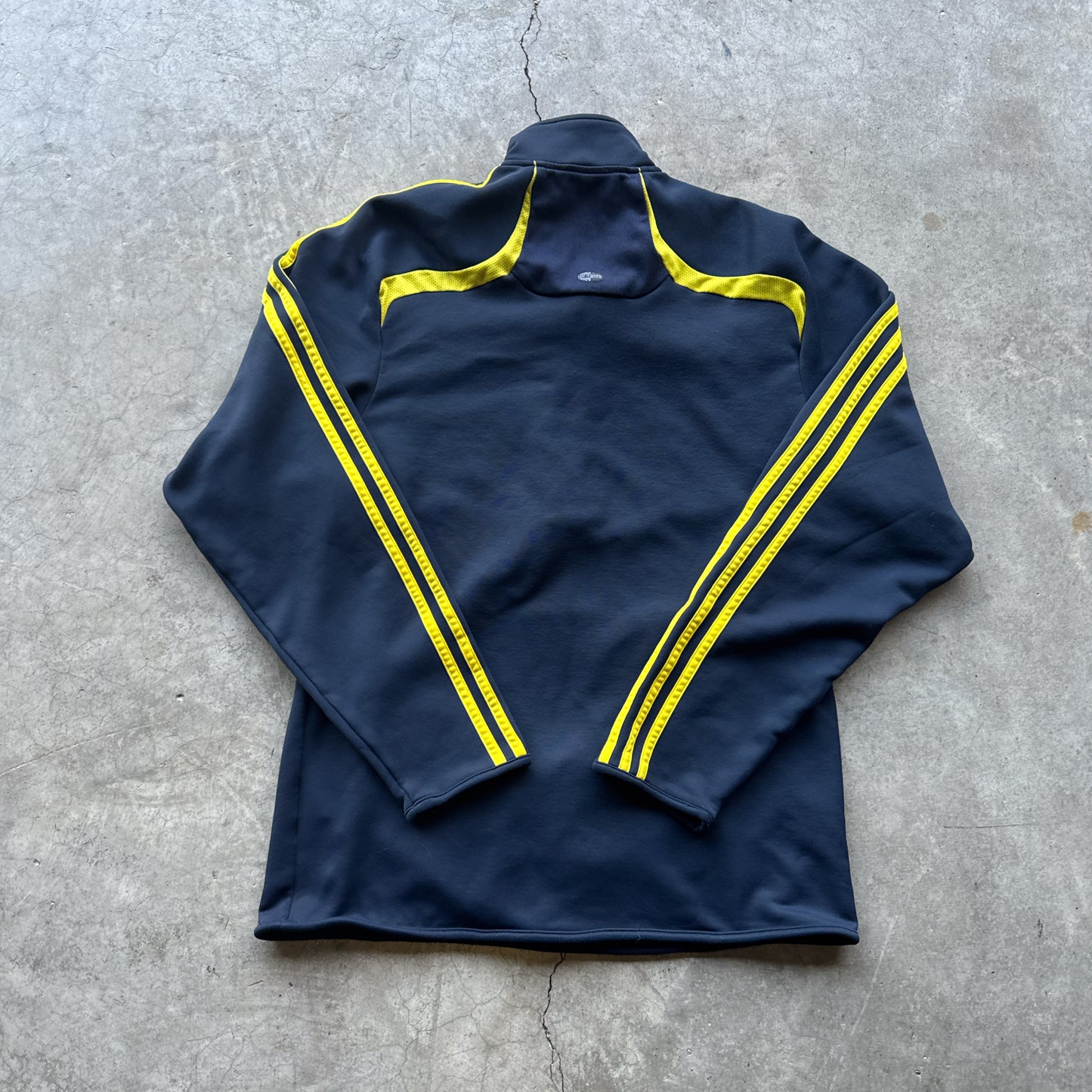 Vintage Adidas Yellow Striped Track Jacket - L