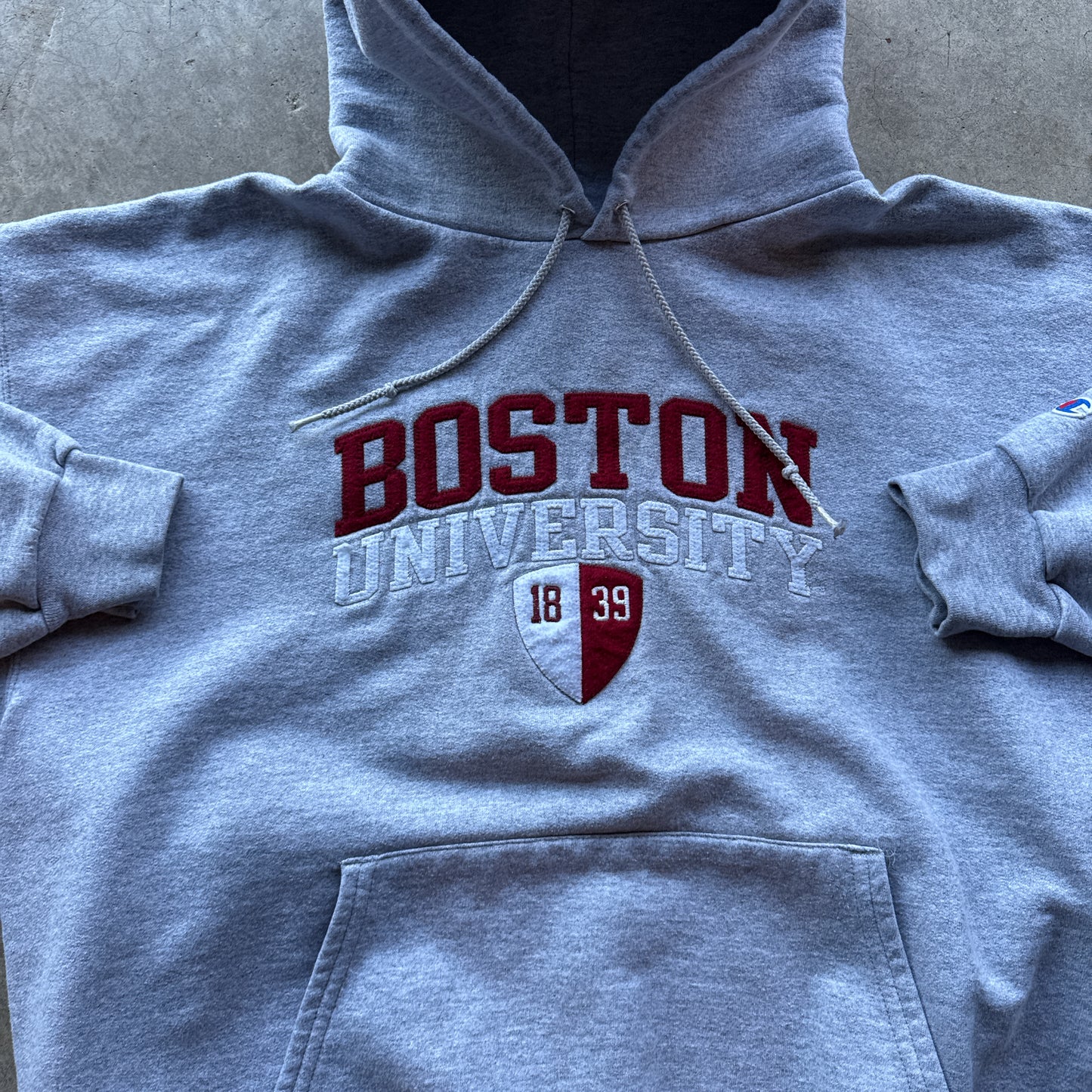 Vintage Boston University Hoodie - L