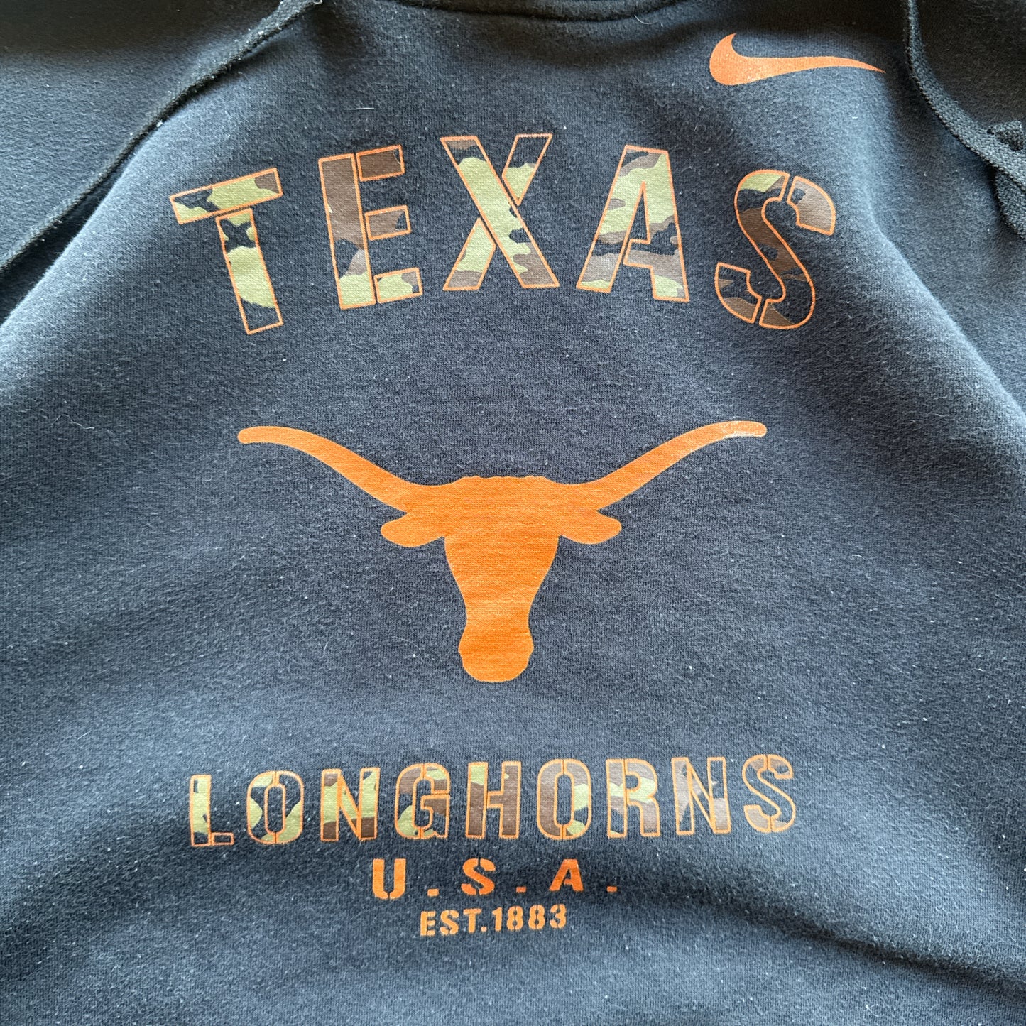 Vintage Nike ‘Texas Longhorns’ Camo detail Hoodie - XL
